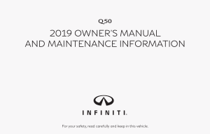 2019 Infiniti Q50 Owner Manual